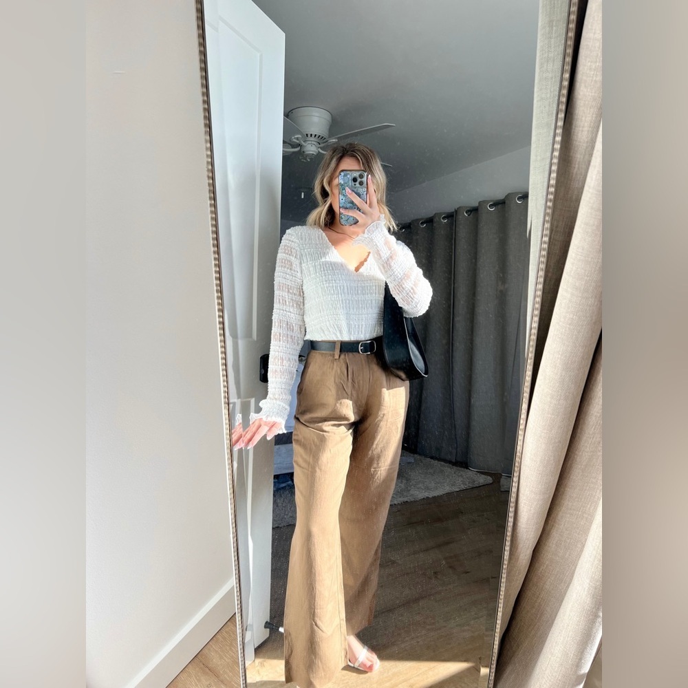 ROLLA'S linen blend Brown Wide-Leg Pants - Picture 14 of 14